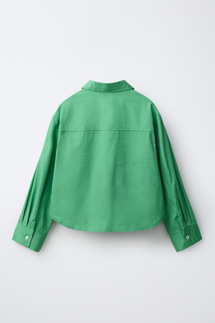 ZARA SOLID POPLIN SHIRT — photo 2