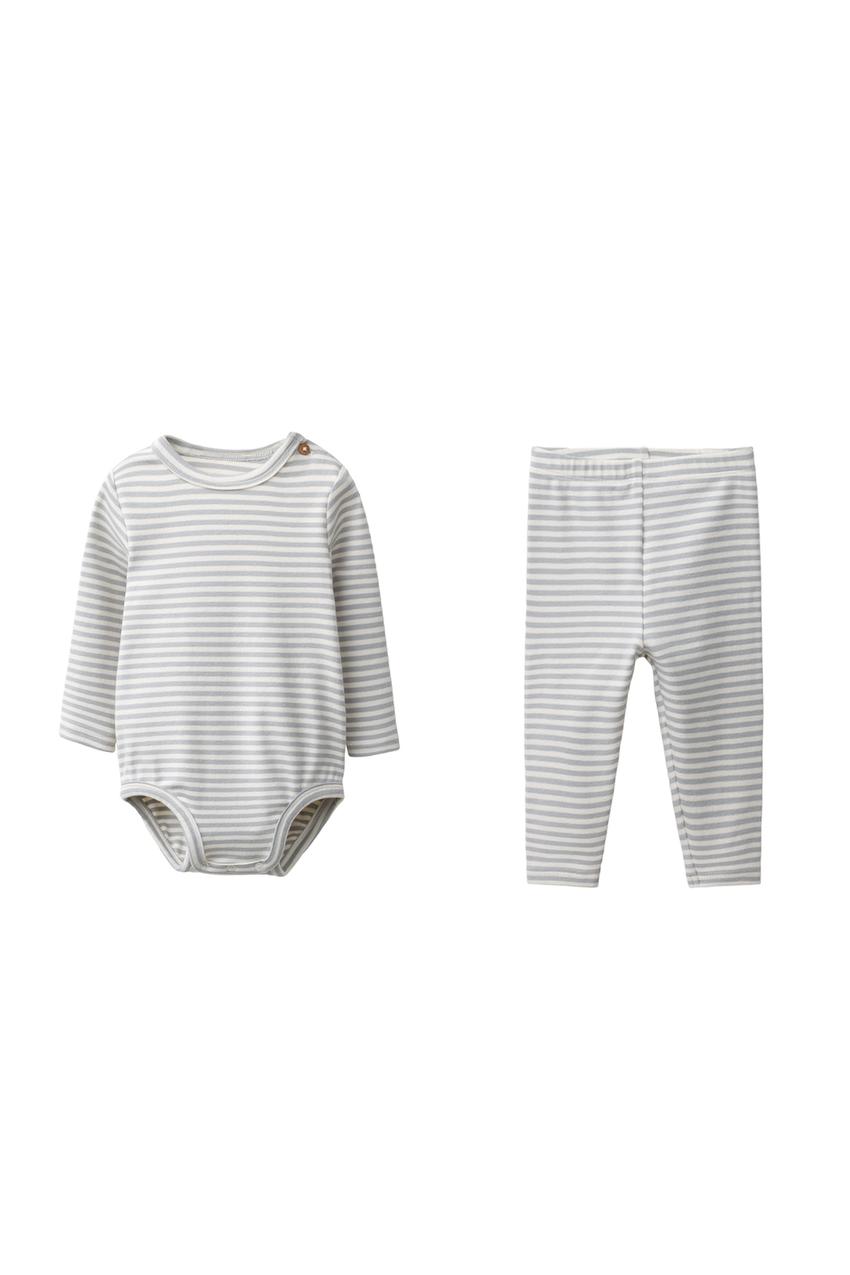 ZARA STRIPED BODYSUIT AND LEGGING SET — photo 3