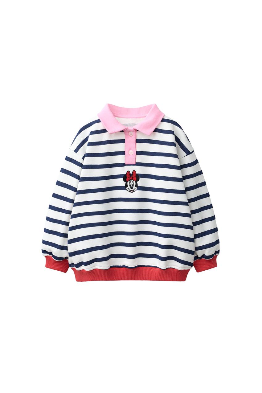 ZARA MINNIE MOUSE © DISNEY STRIPED POLO SHIRT — photo 3