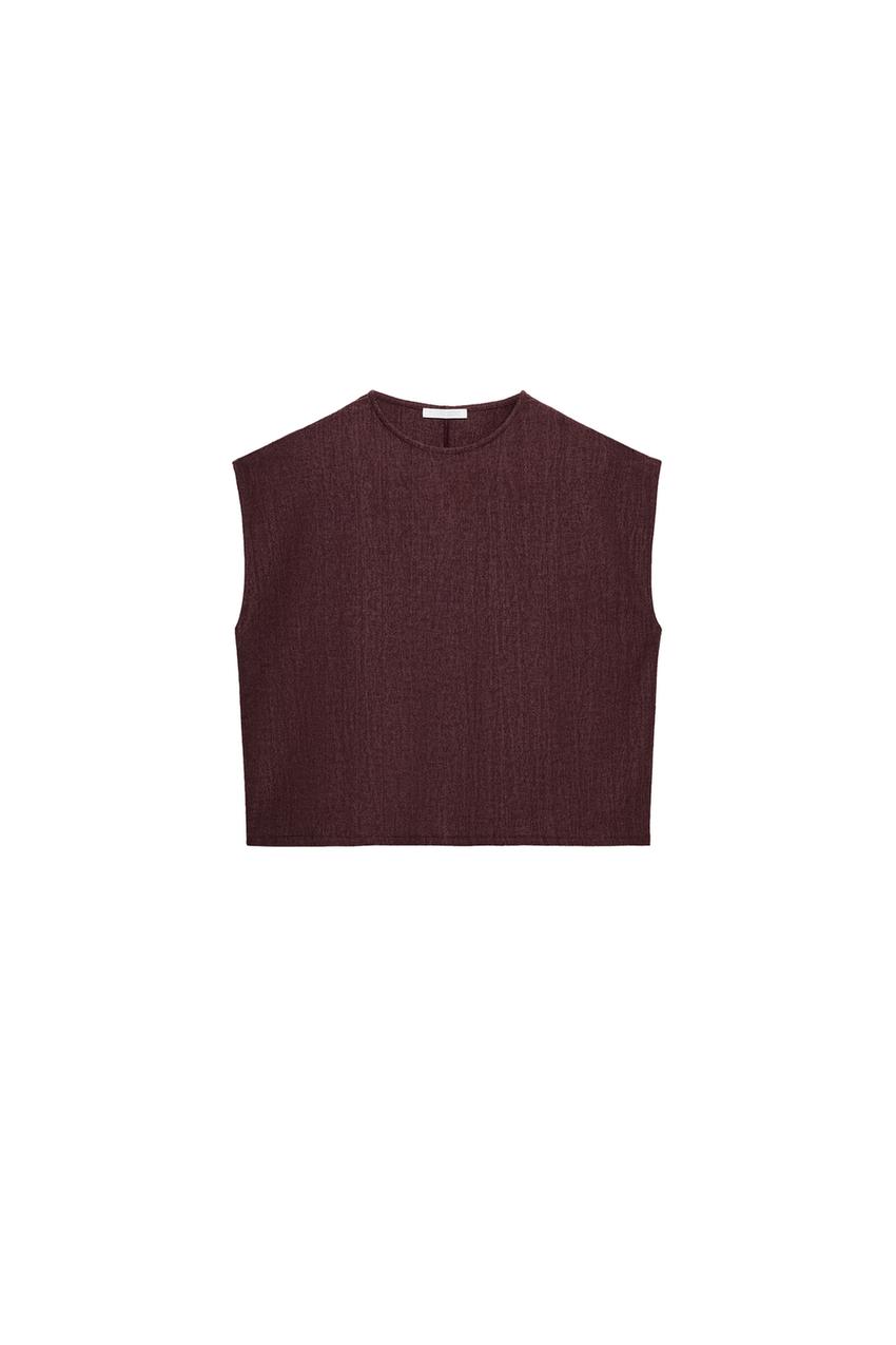 ZARA RUSTIC SLEEVELESS TOP — photo 3
