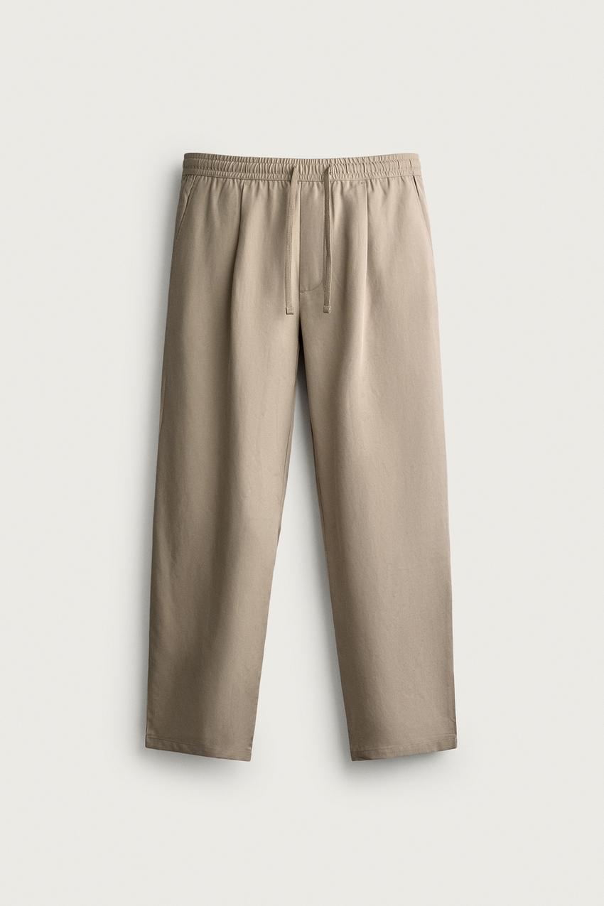 ZARA 100% LYOCELL RELAXED FIT PANTS — photo 1
