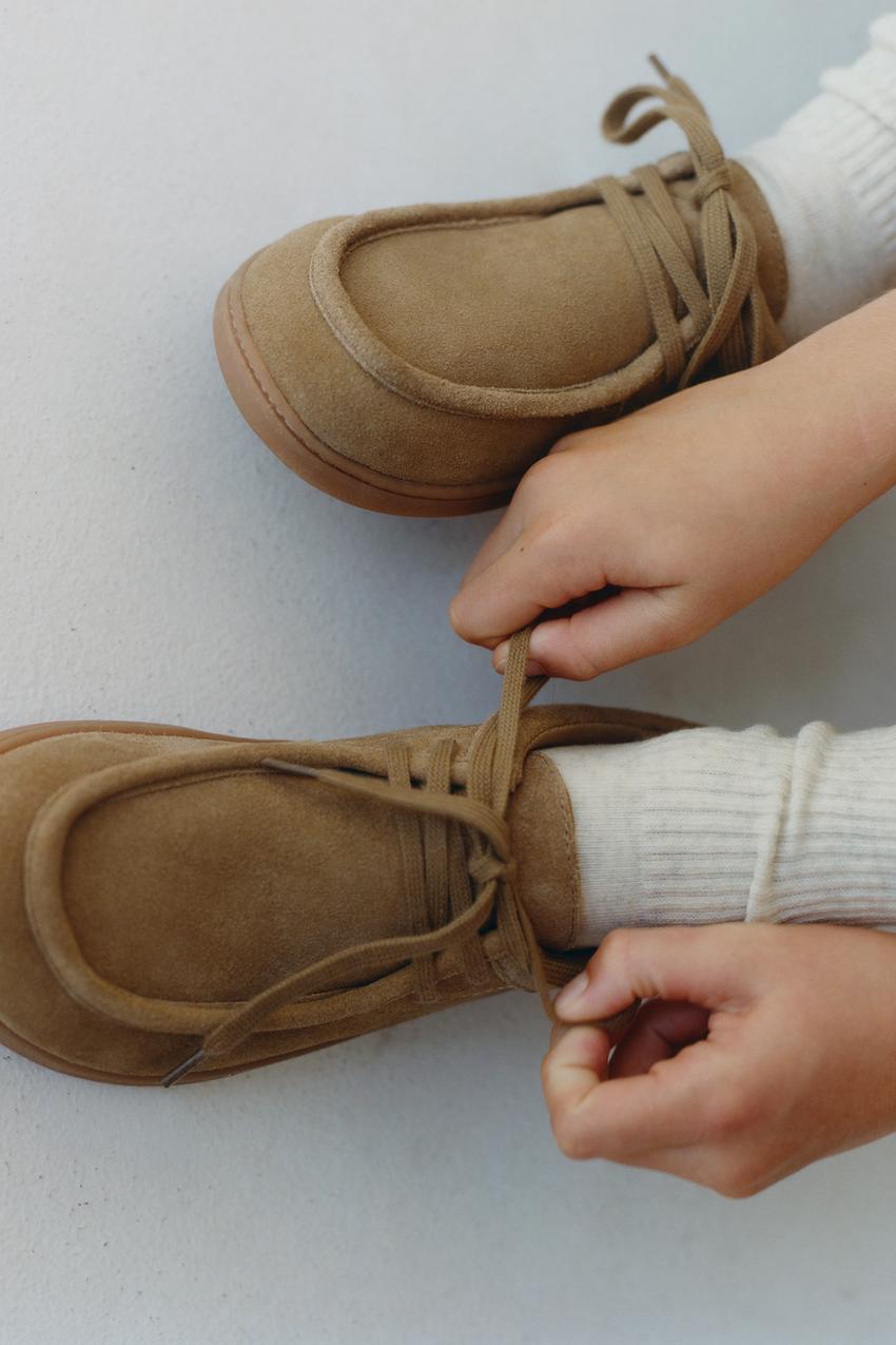 ZARA LEATHER BAREFOOT WALLABEE SHOES — photo 5