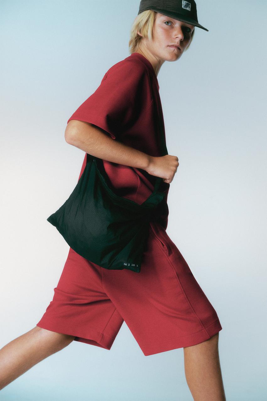 ZARA INTERLOCK ATHLETIC SHORTS — photo 1