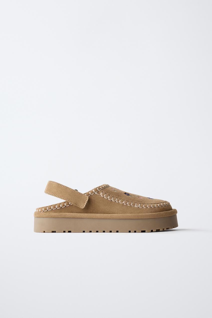ZARA EMBROIDERED CLOGS — photo 1