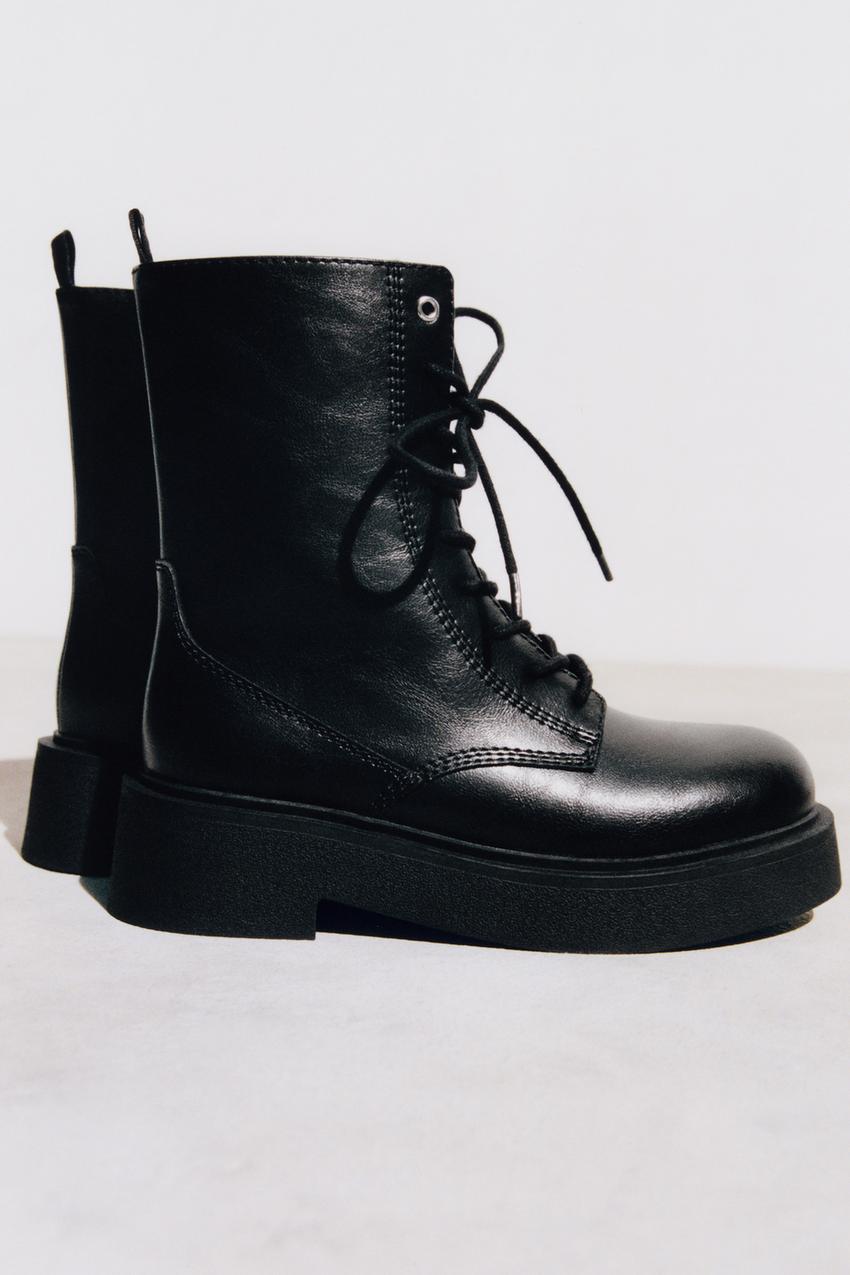 ZARA LACE-UP ANKLE BOOTS — photo 2