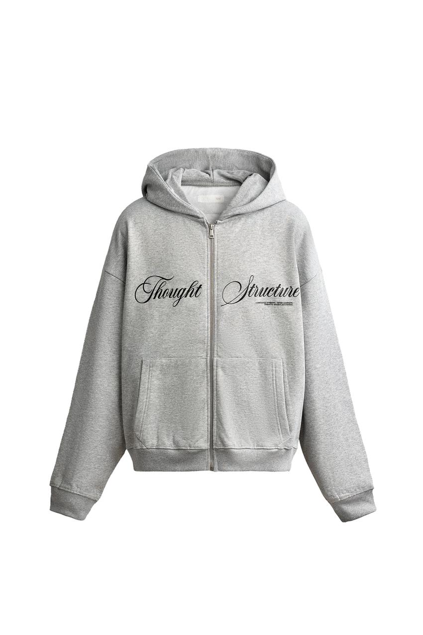 ZARA PRINTED ZIP-UP HOODIE — photo 3