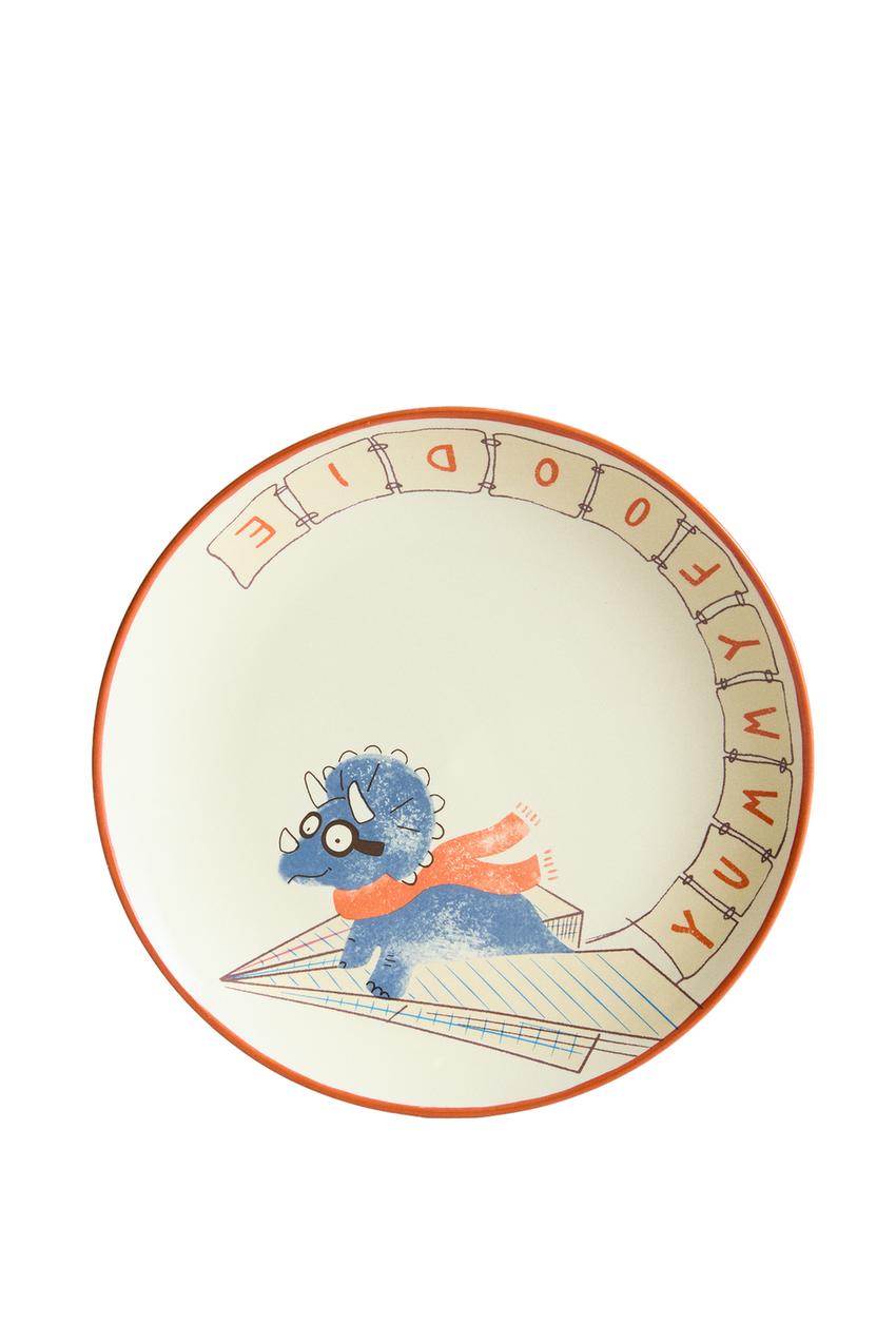 ZARA KIDS' CERAMIC DINOSAUR PLATE — photo 3