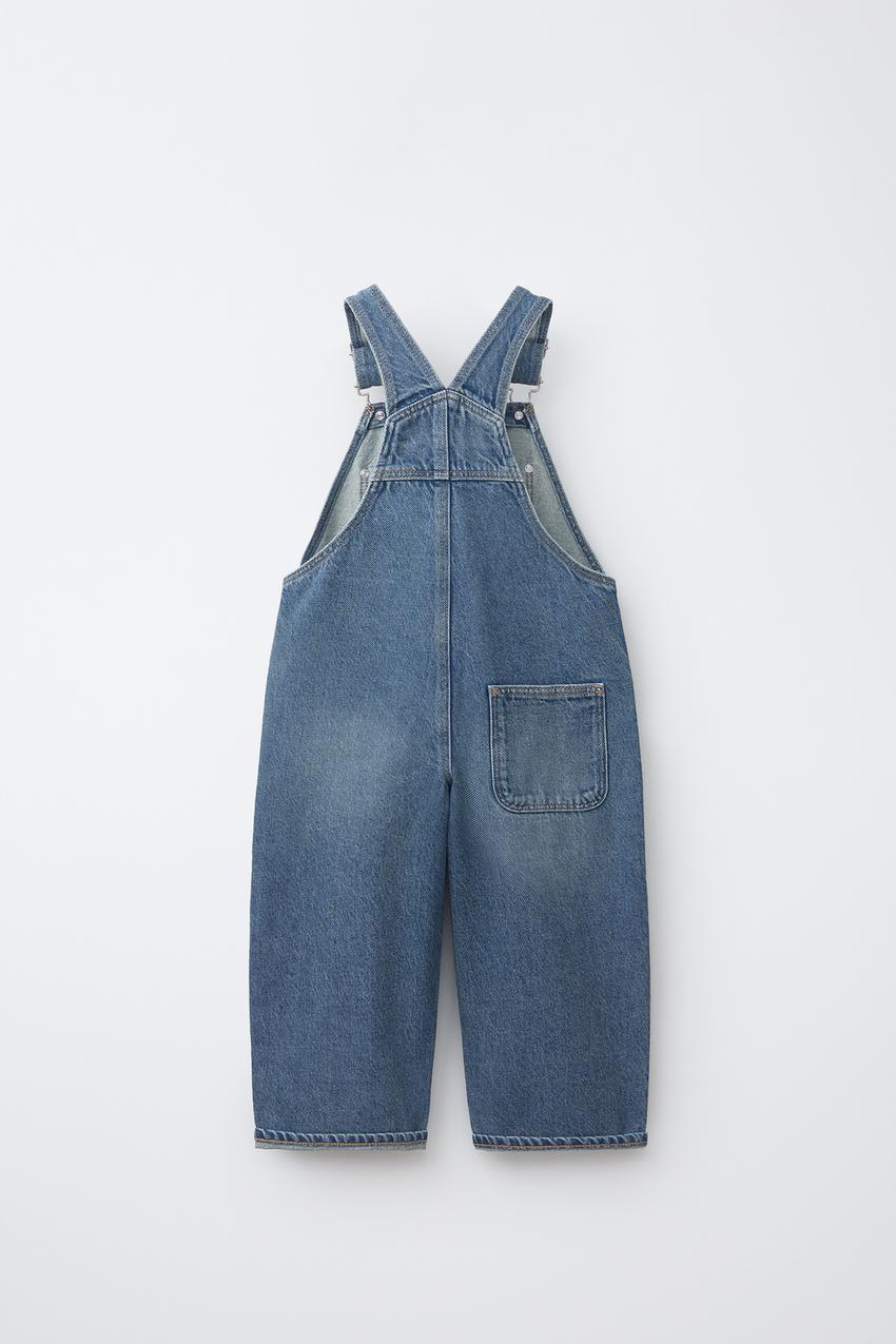 ZARA LONG DENIM OVERALLS — photo 4