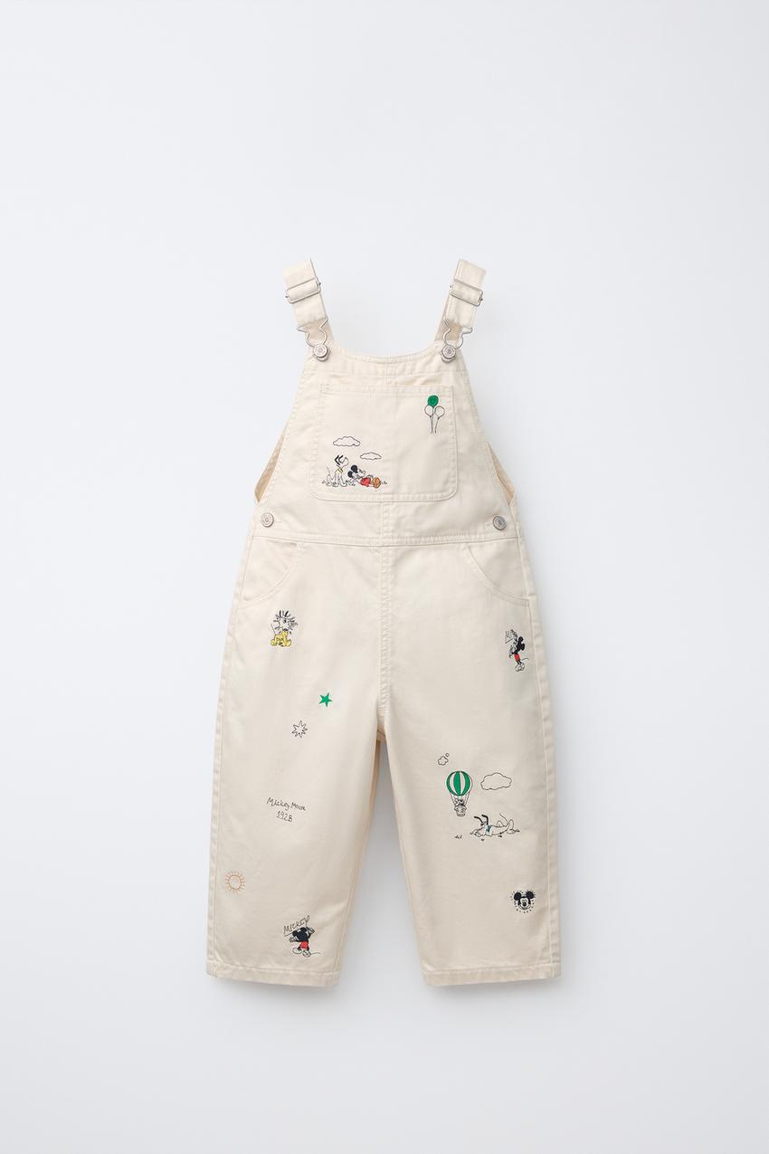 ZARA MICKEY MOUSE © DISNEY EMBROIDERED TWILL OVERALLS — photo 2