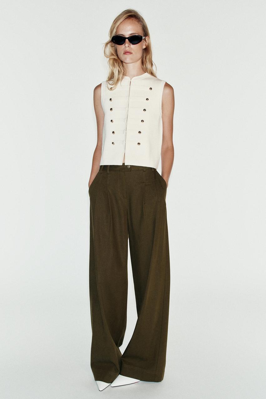 ZARA BUTTON VEST TOP — photo 2