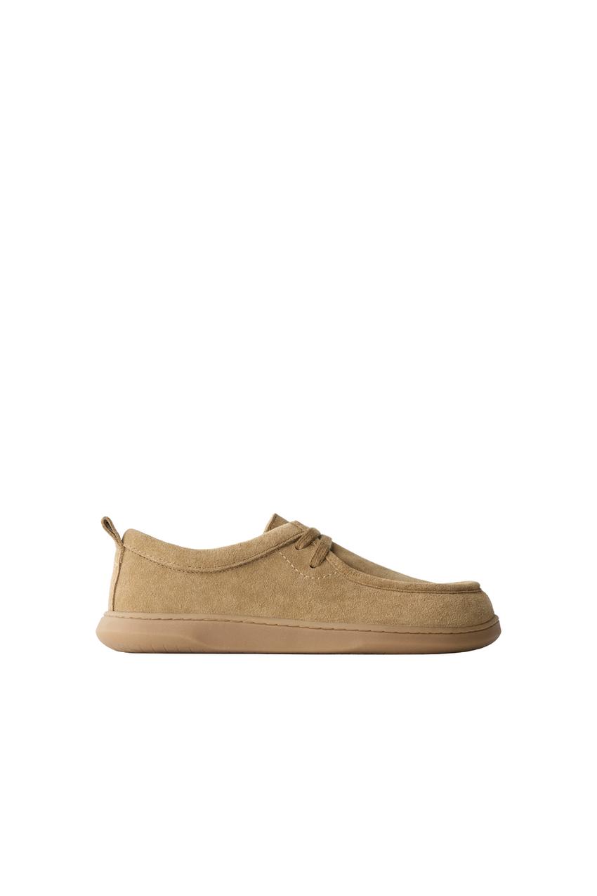 ZARA LEATHER BAREFOOT WALLABEE SHOES — photo 3
