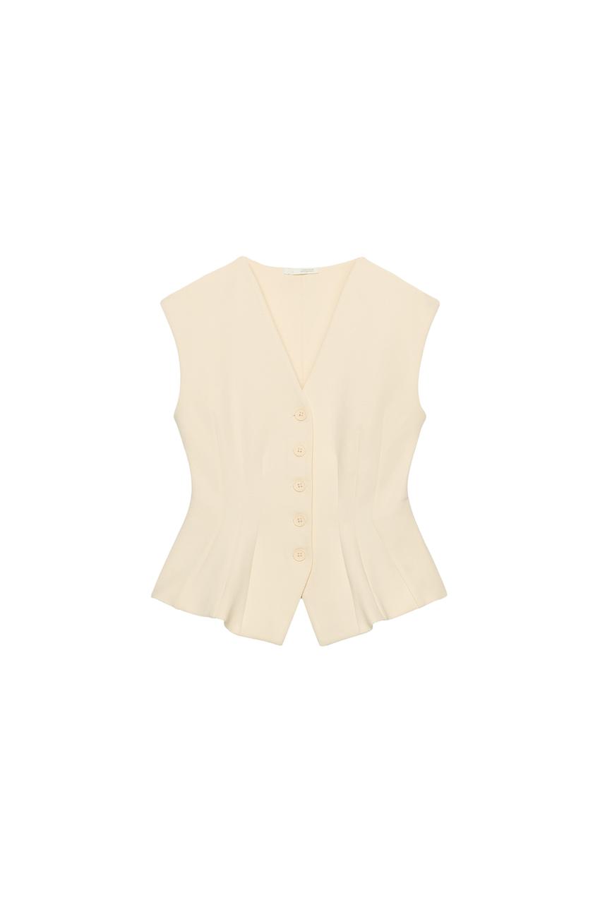 ZARA INTERLOCK BUTTON VEST — photo 3