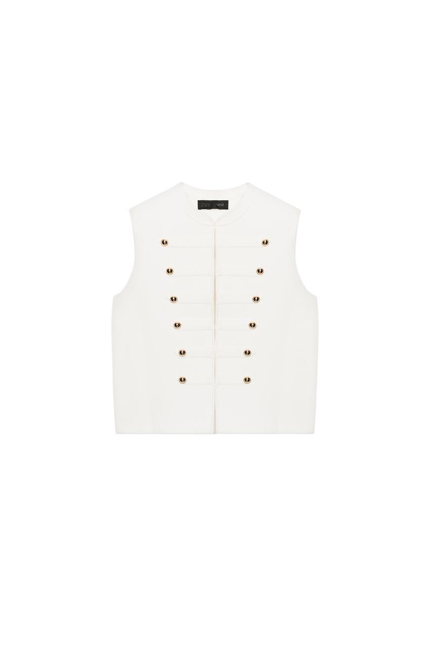 ZARA BUTTON VEST TOP — photo 3