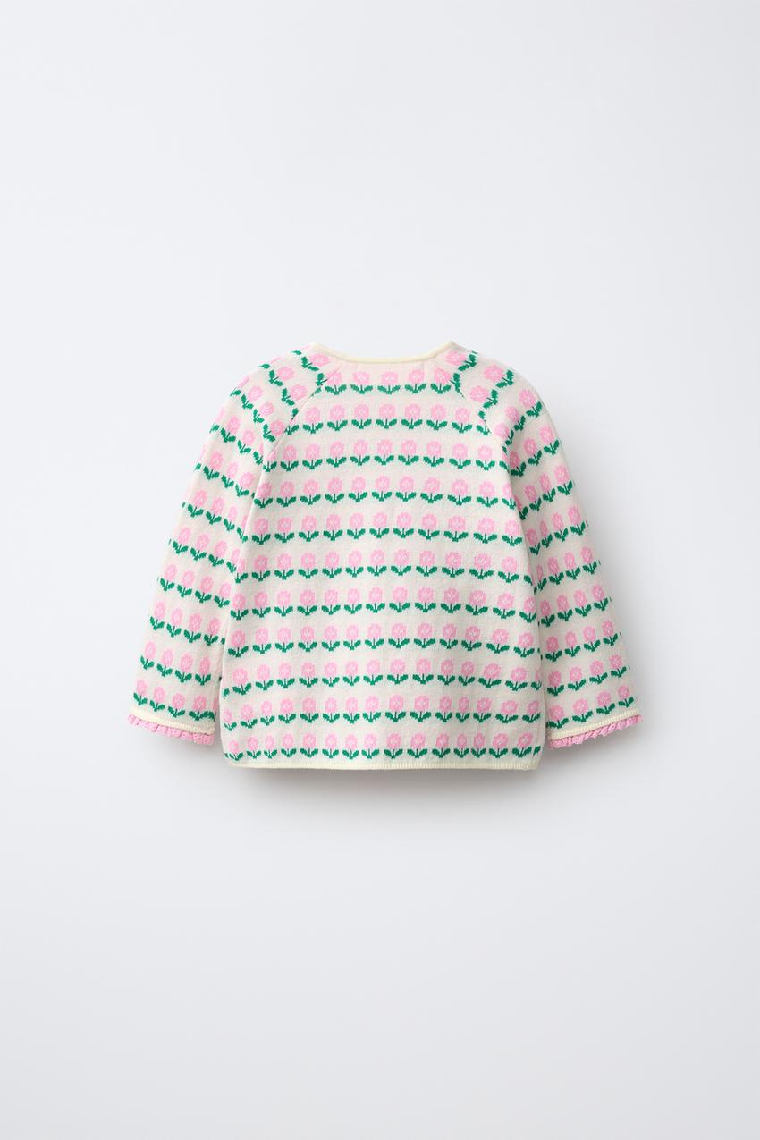 ZARA FLORAL JACQUARD CARDIGAN — photo 2