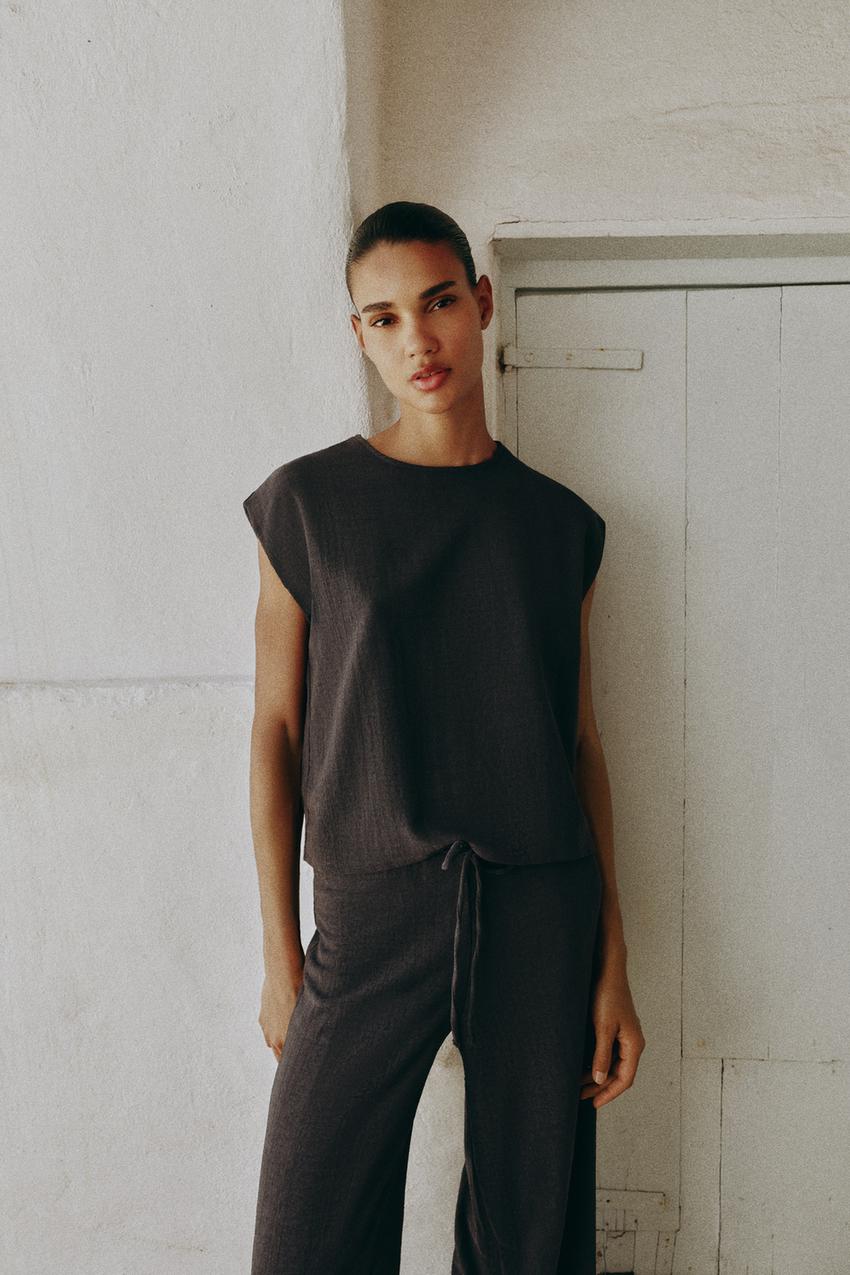 ZARA RUSTIC SLEEVELESS TOP — photo 1