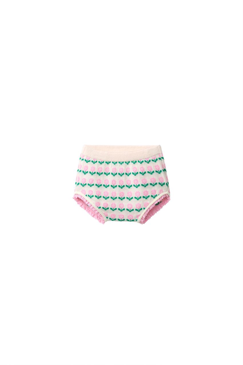 ZARA FLORAL JACQUARD KNIT PANTIES — photo 3