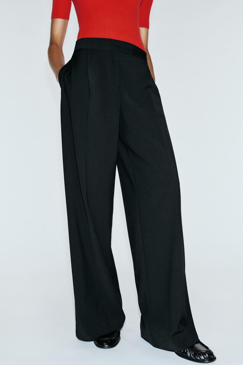 ZARA WIDE-LEG PLEATED PANTS — photo 2