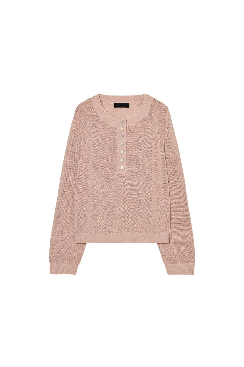 ZARA BUTTON-UP KNIT JUMPER — photo 3