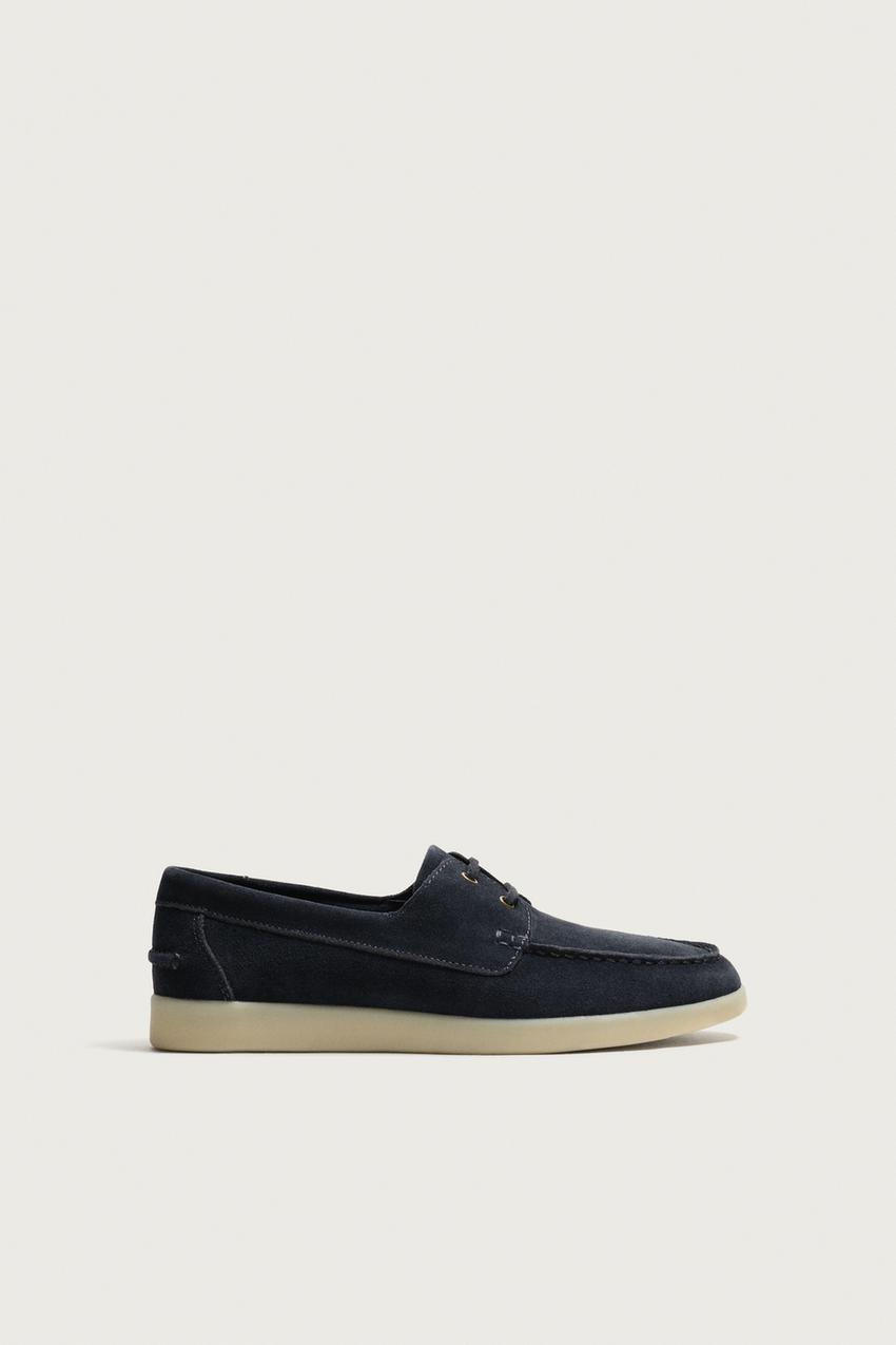 ZARA LEATHER BOAT SHOES — photo 1