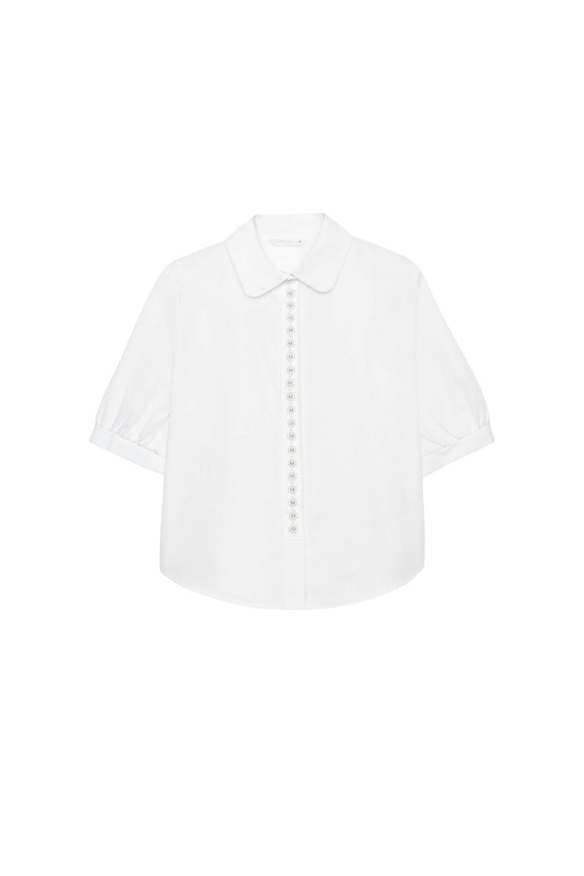 ZARA PEARL POPLIN SHIRT — photo 3