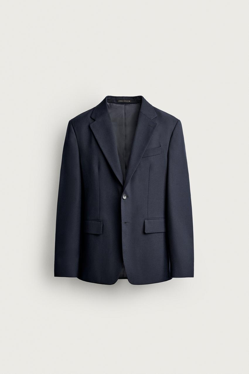 ZARA REGULAR FIT WOOL SUIT BLAZER — photo 1