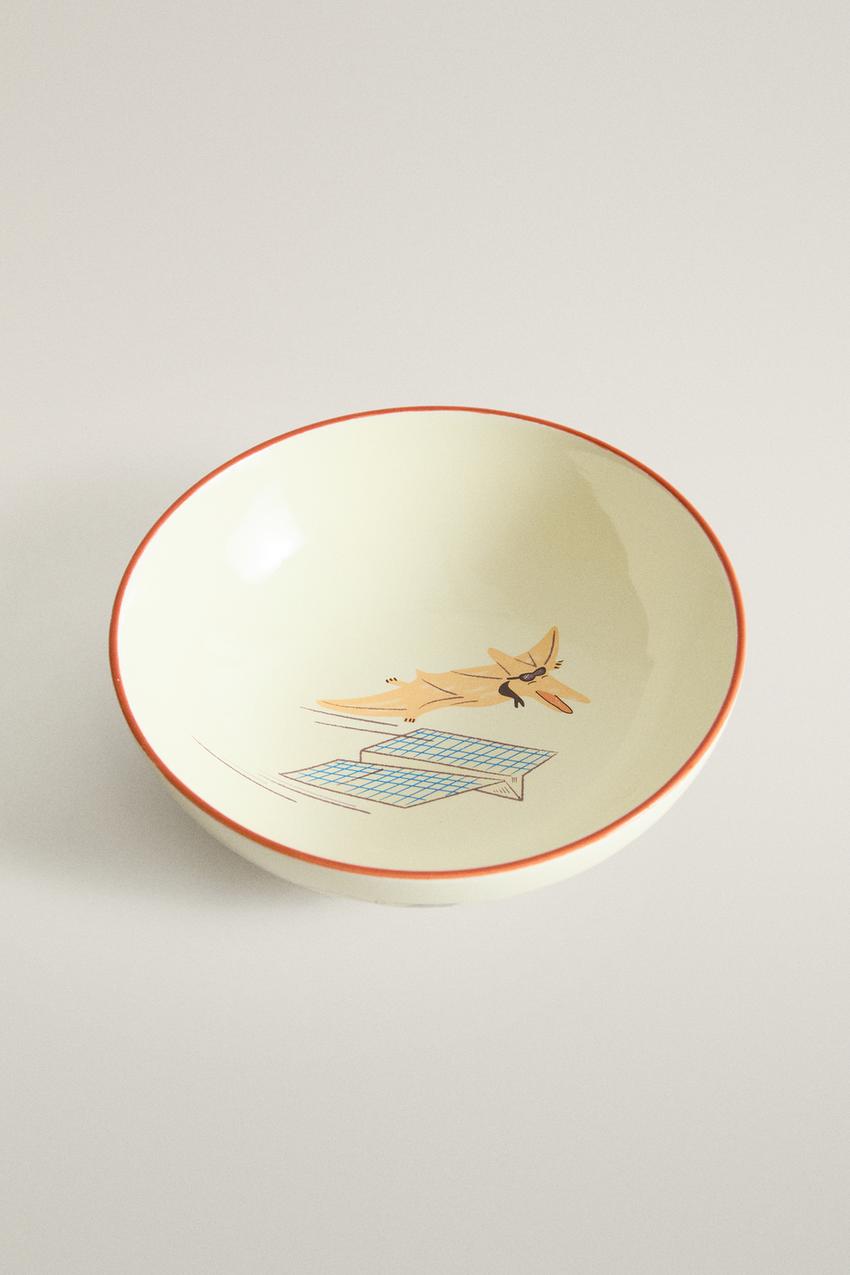 ZARA KIDS' CERAMIC DINOSAUR BOWL — photo 2