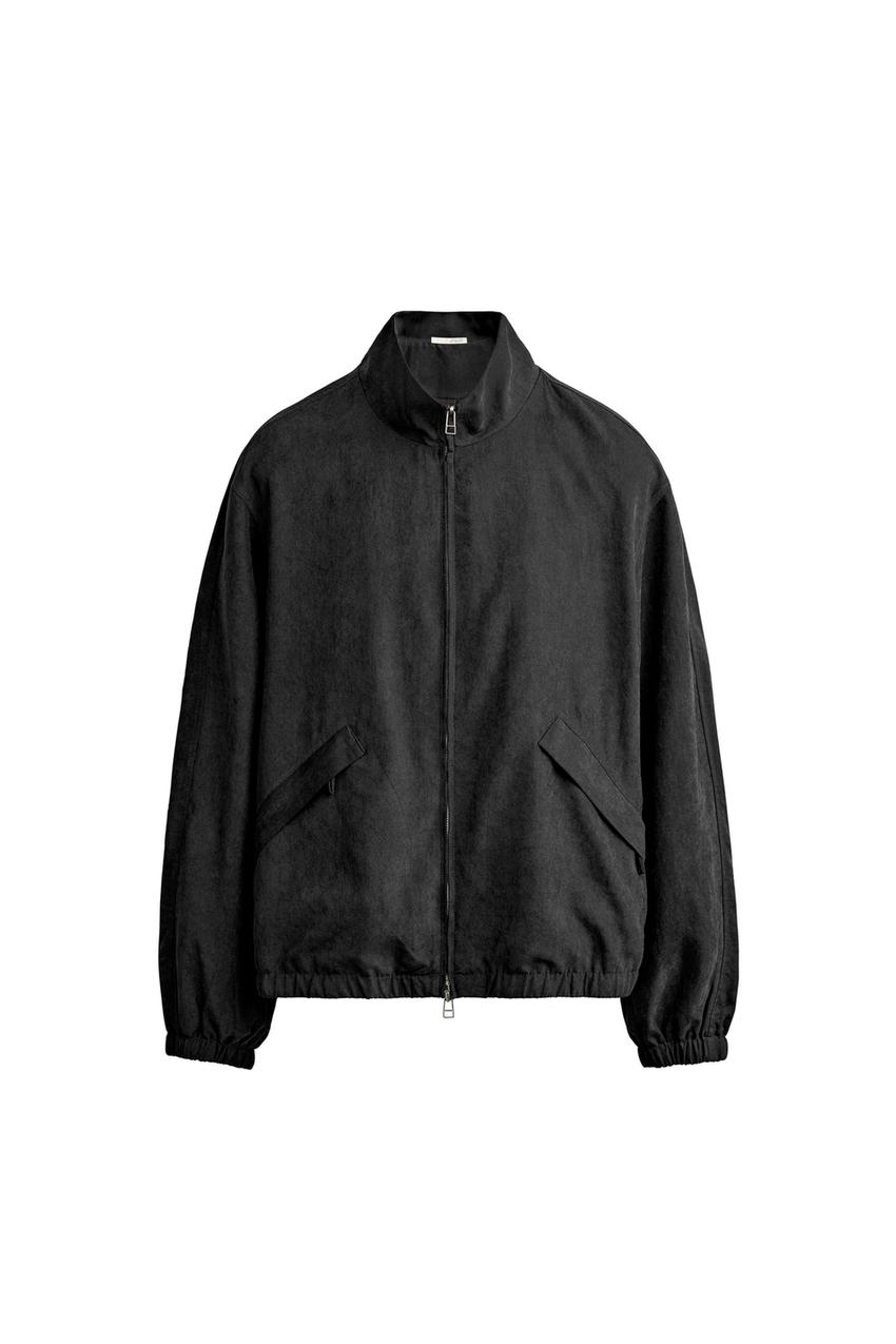 ZARA RELAXED-FIT SUEDE-EFFECT BOMBER JACKET — photo 3