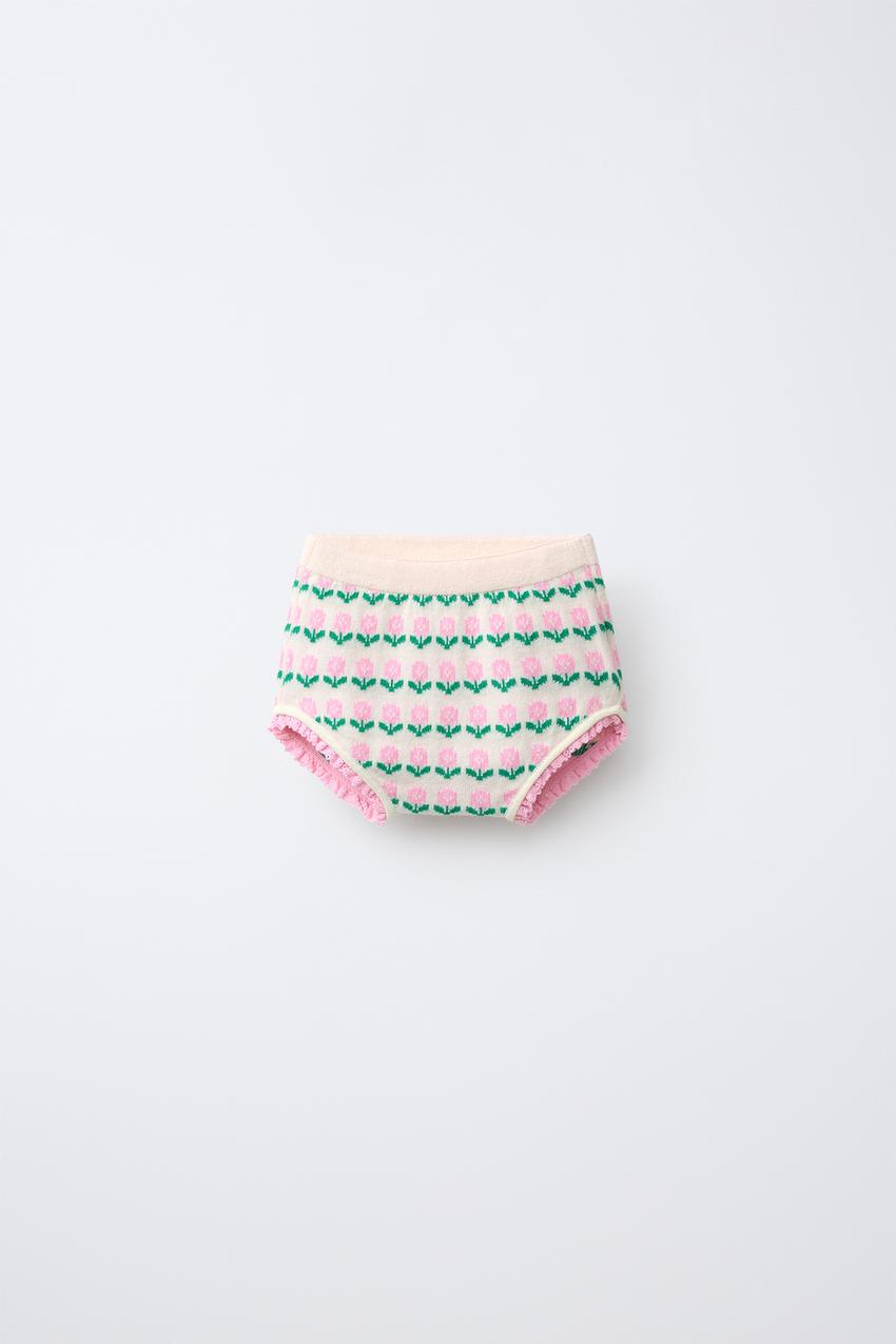 ZARA FLORAL JACQUARD KNIT PANTIES — photo 2