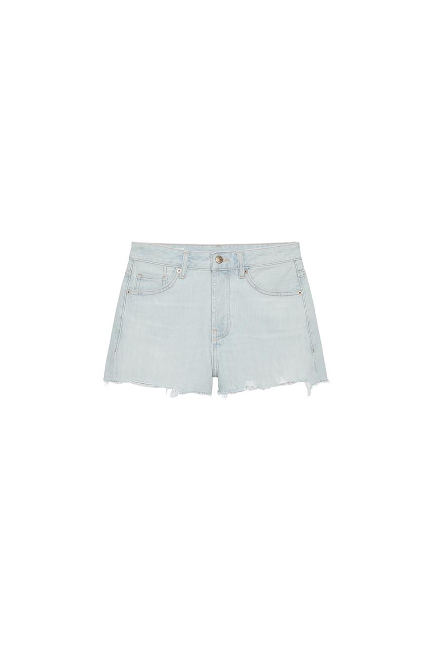 ZARA TRF RIPPED MID-RISE DENIM SHORTS — photo 2