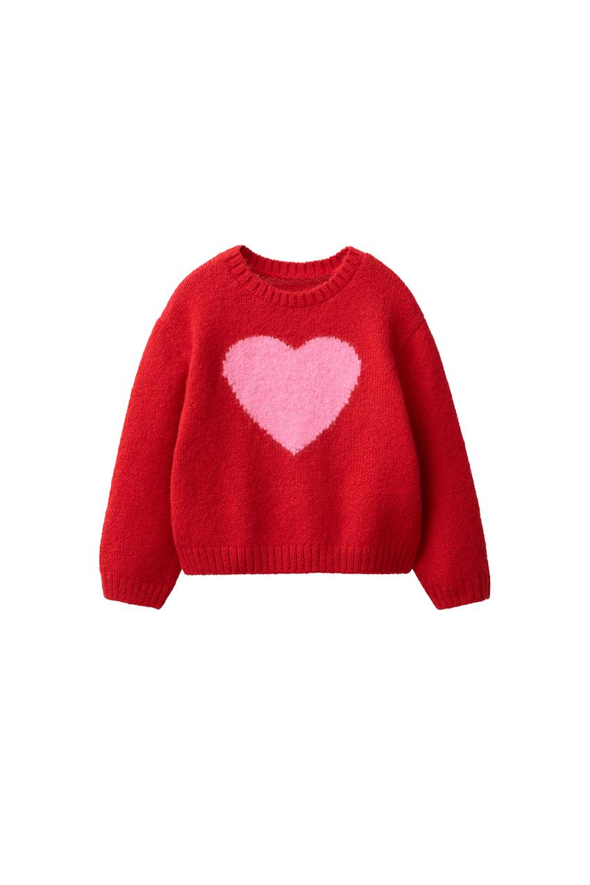 ZARA HEART PRINT KNIT SWEATER — photo 3