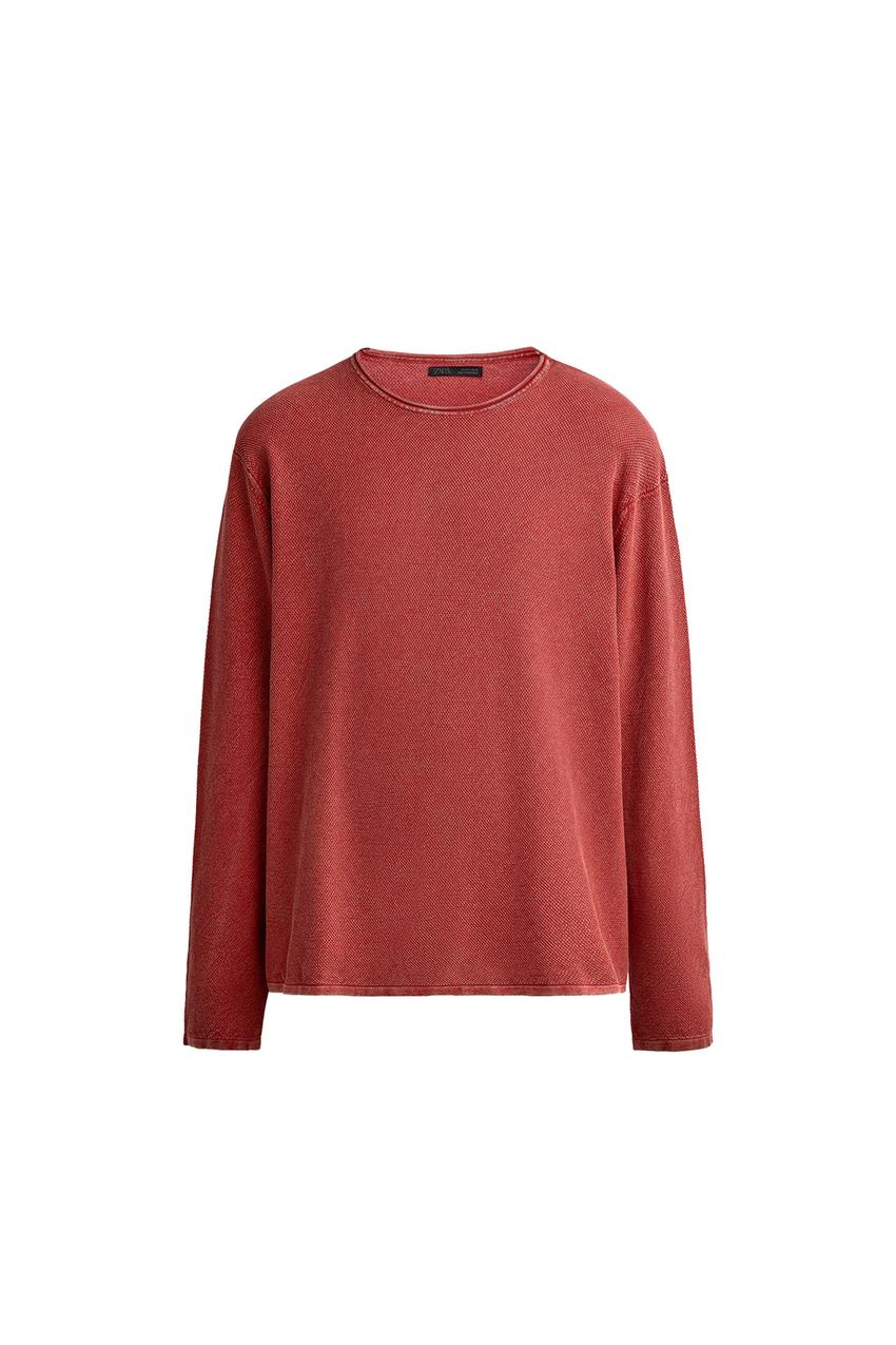 ZARA RELAXED FIT WASHED TEXTURE SWEATER — photo 3