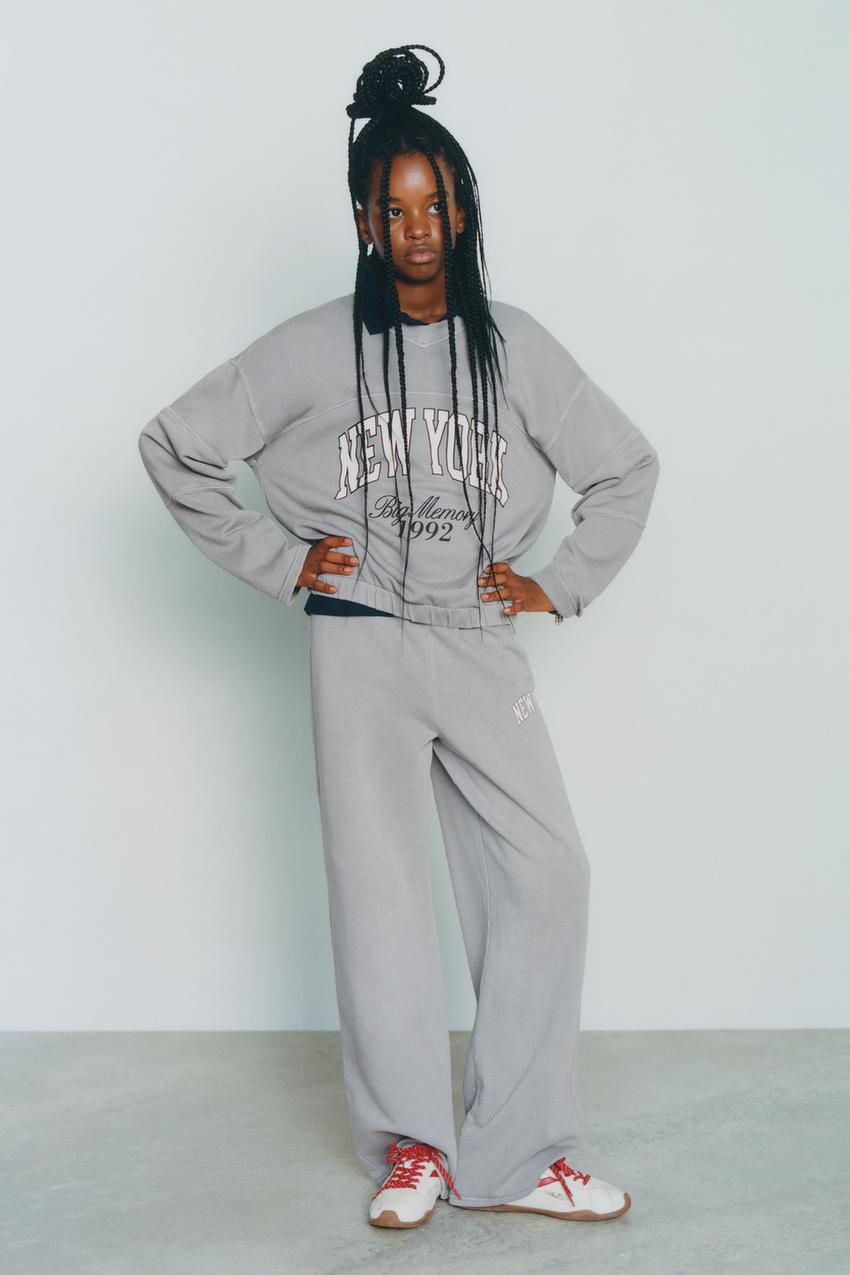 ZARA WASHED EFFECT GRAPHIC SWEATSHIRT — photo 1