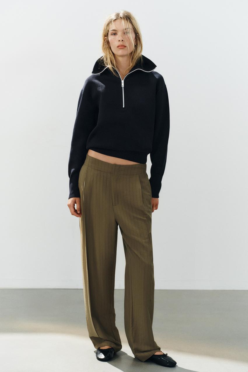 ZARA PLEATED FLOWY PANTS — photo 2