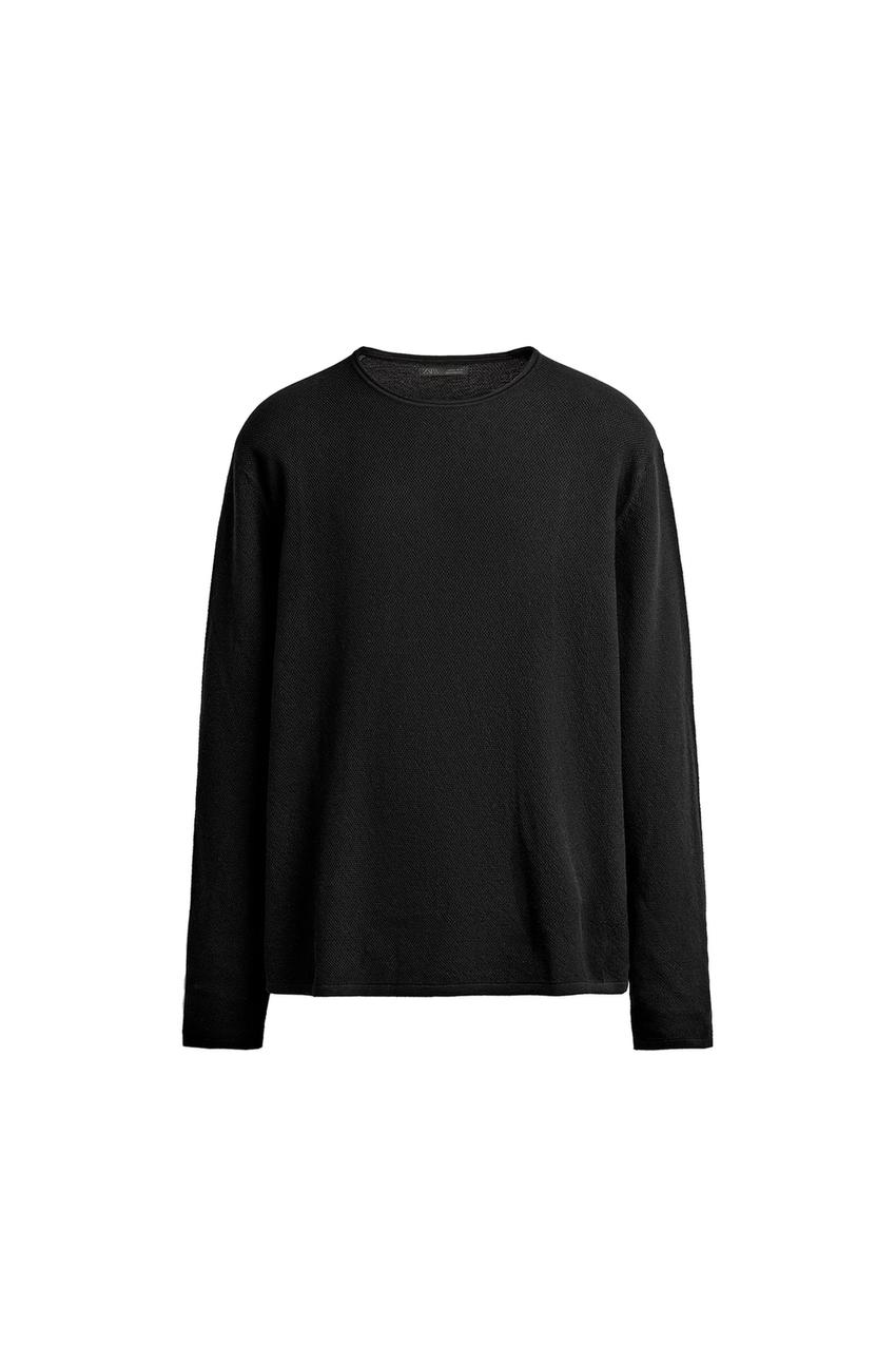 ZARA RELAXED FIT WASHED TEXTURE SWEATER — photo 3