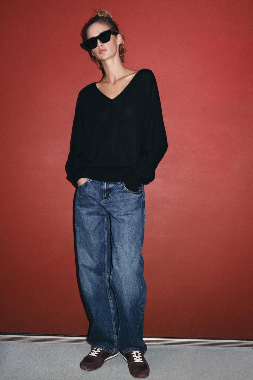 ZARA V-NECK KNIT JUMPER — photo 2