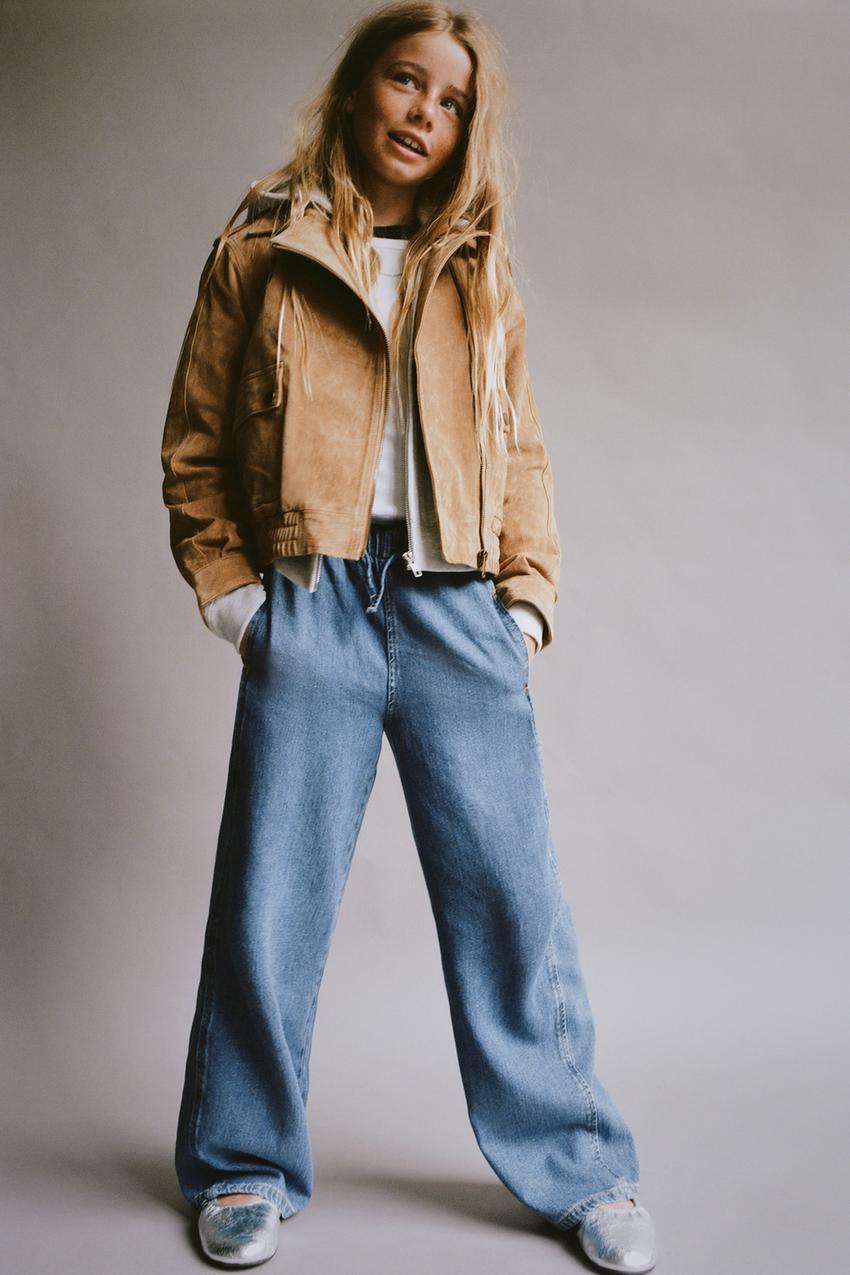 ZARA WIDE LEG JEANS WITH DRAWSTRINGS — photo 2