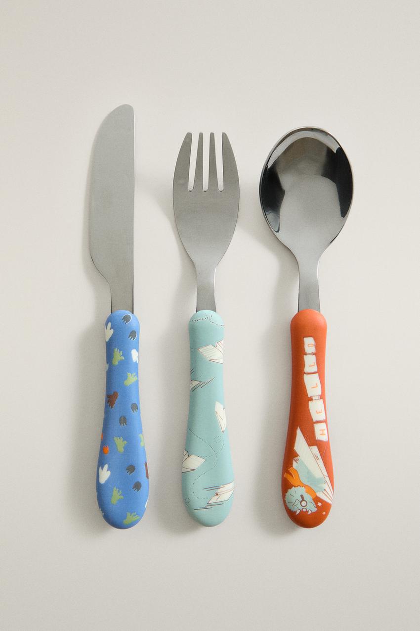 ZARA KIDS' DINOSAUR FLATWARE SET — photo 1