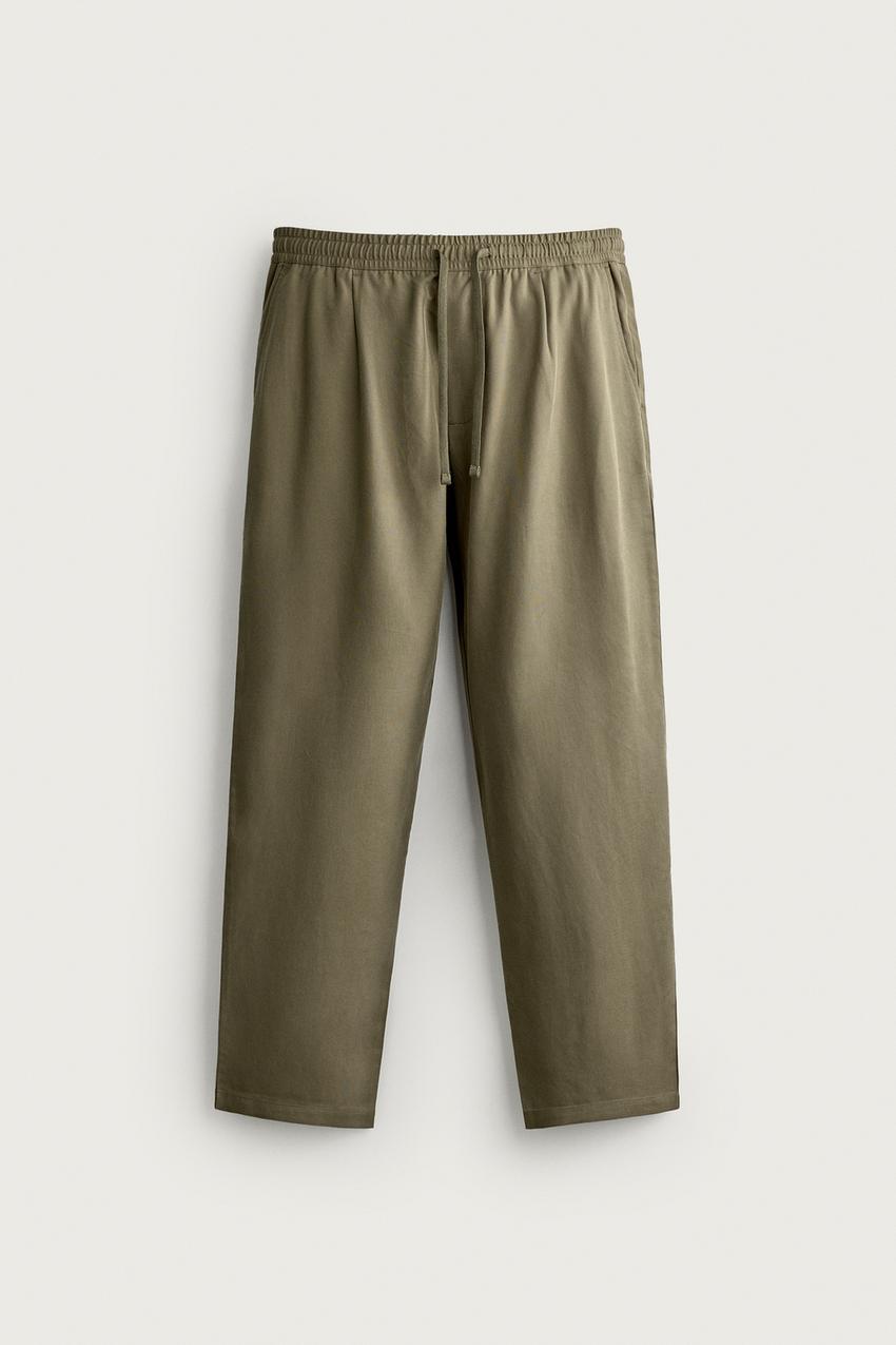 ZARA 100% LYOCELL RELAXED FIT PANTS — photo 1