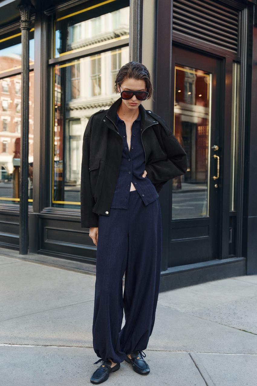 ZARA FAUX SUEDE BOMBER JACKET — photo 2