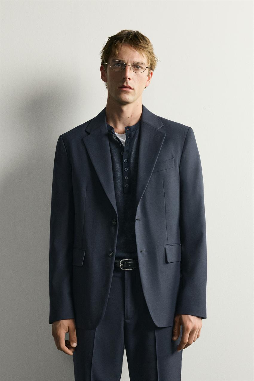 ZARA REGULAR FIT WOOL SUIT BLAZER — photo 2