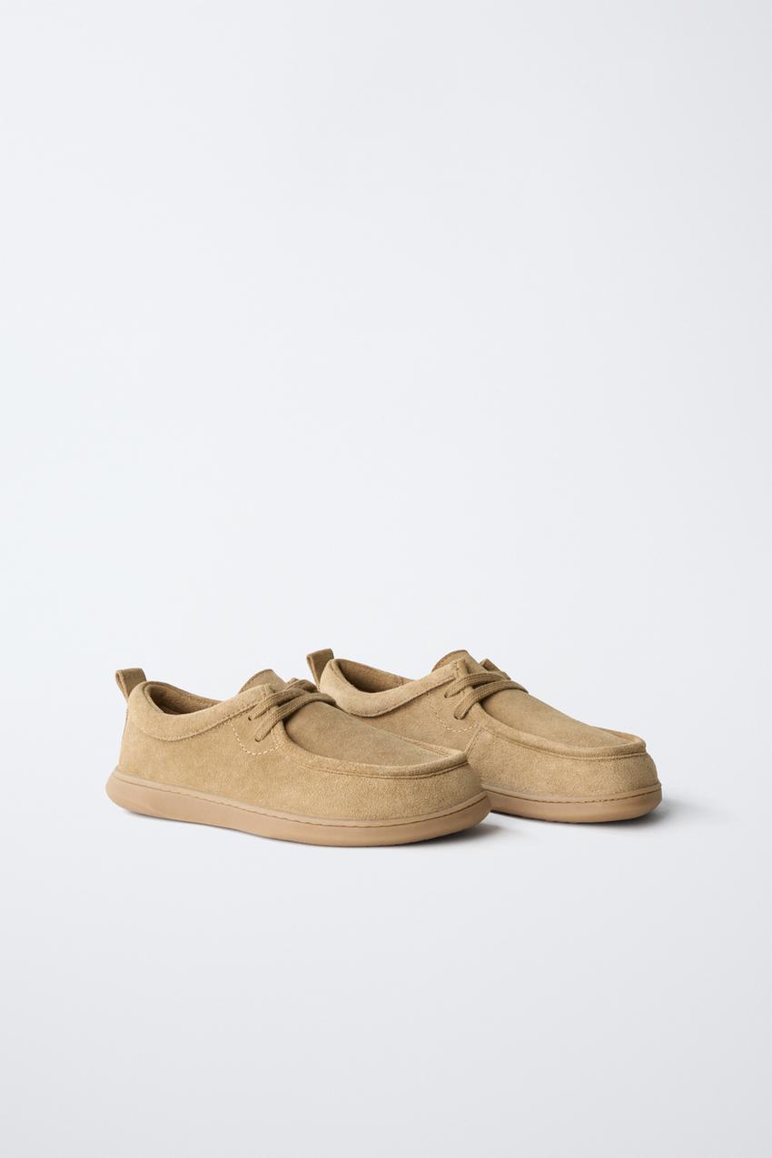 ZARA LEATHER BAREFOOT WALLABEE SHOES — photo 2