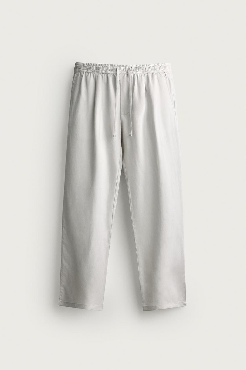 ZARA 100% LYOCELL RELAXED FIT PANTS — photo 1