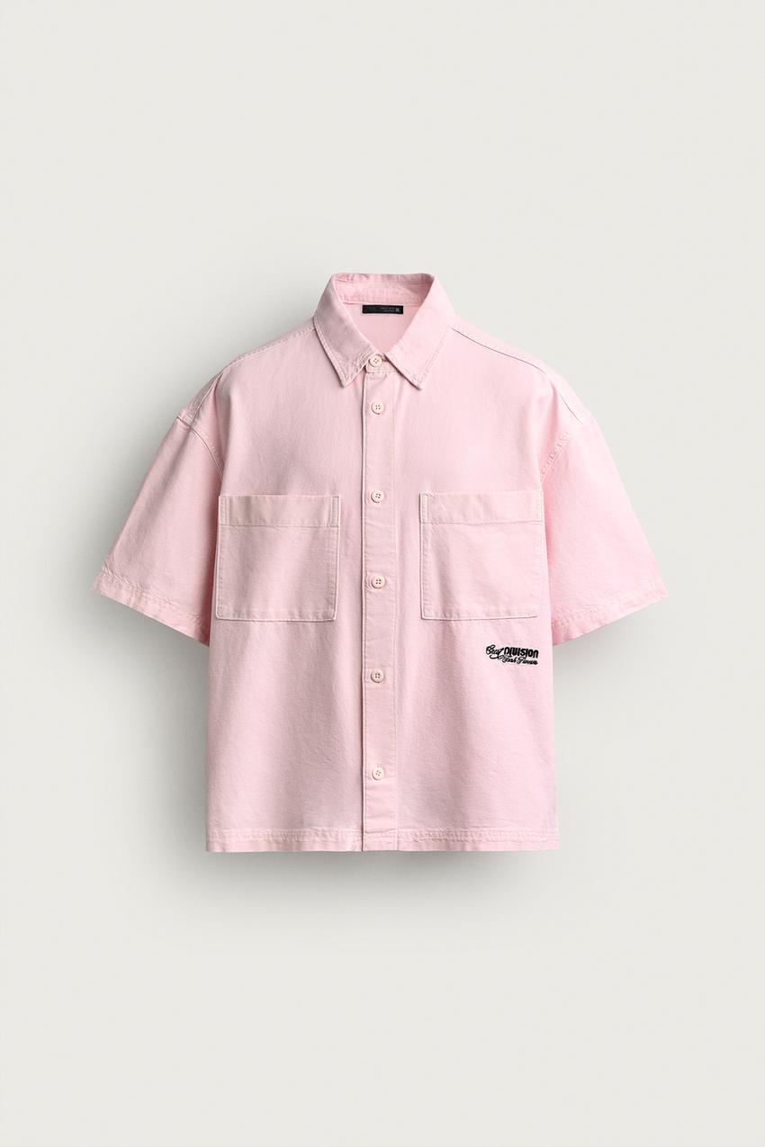 ZARA CONTRASTING RELAXED FIT SHIRT — photo 1