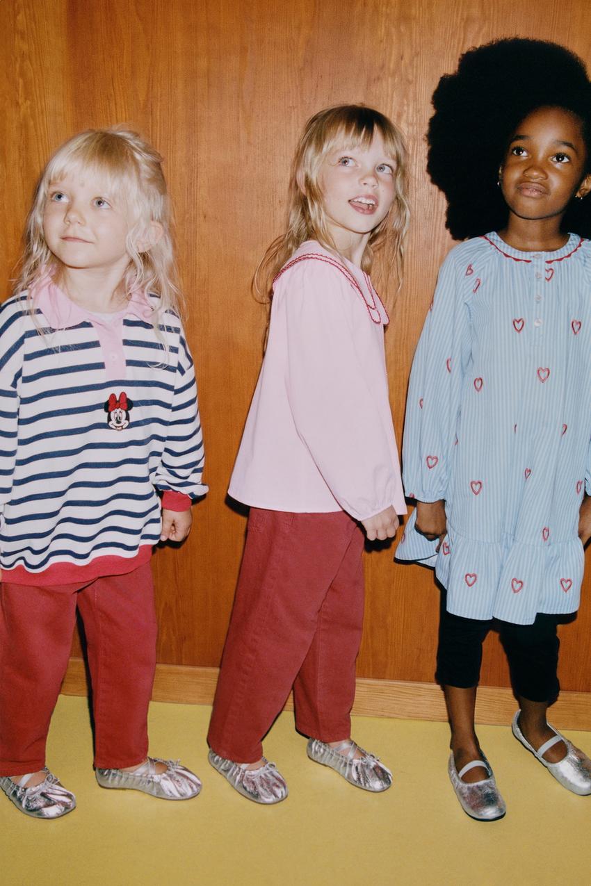 ZARA MINNIE MOUSE © DISNEY STRIPED POLO SHIRT — photo 1