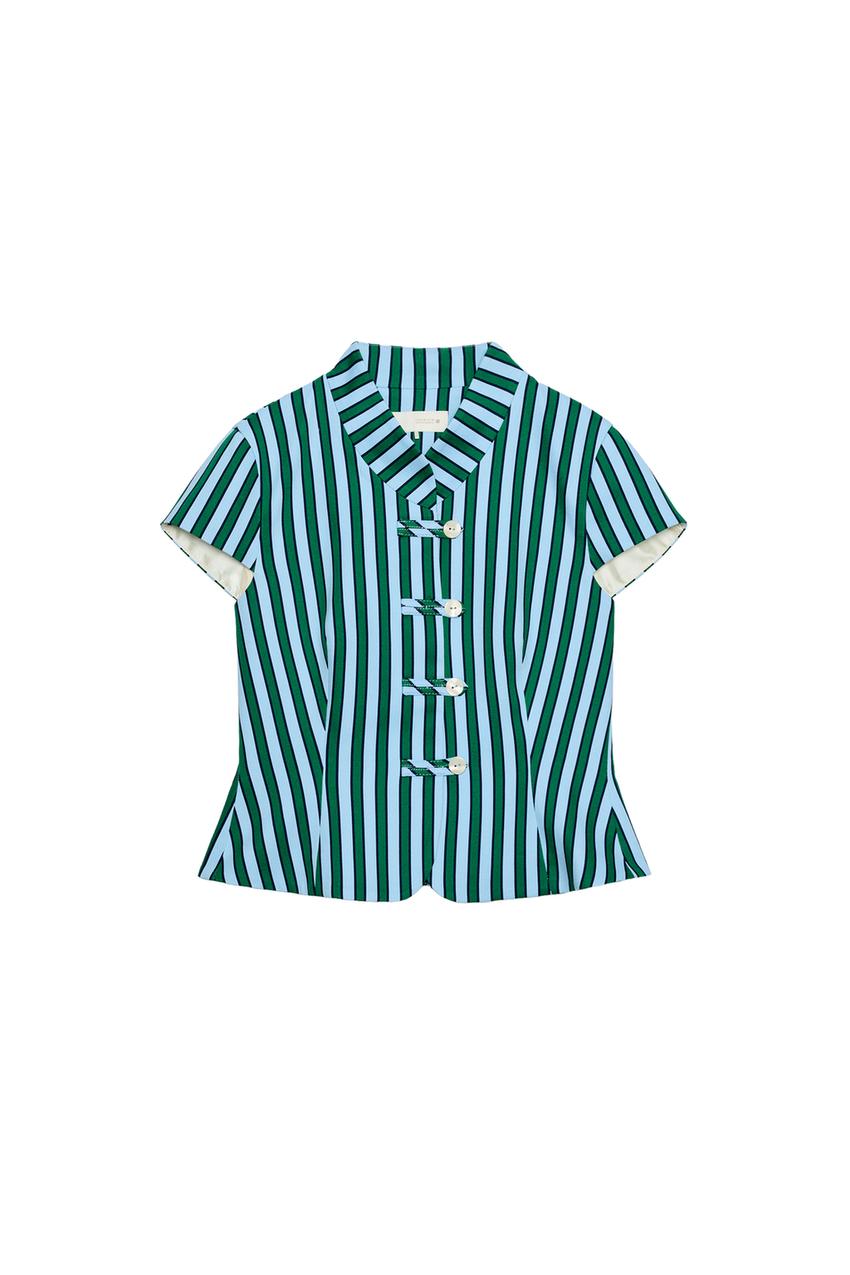 ZARA STRIPED FROG FASTENING TOP — photo 3