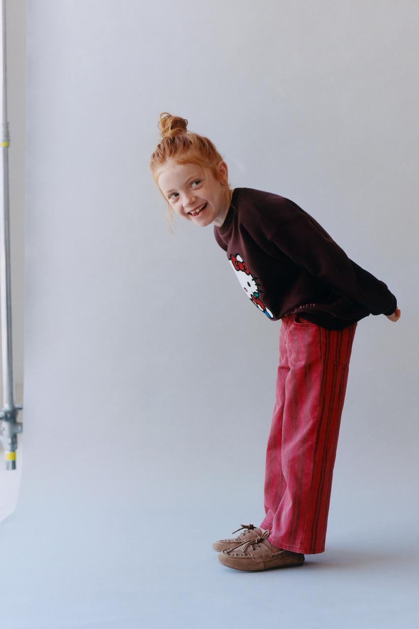 ZARA STRIPED CULOTTE PANTS — photo 1
