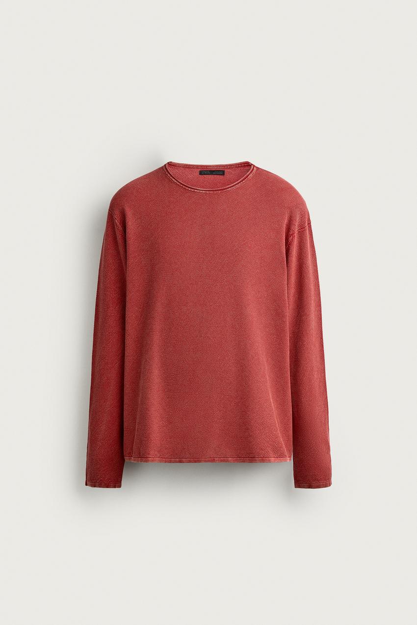 ZARA RELAXED FIT WASHED TEXTURE SWEATER — photo 1
