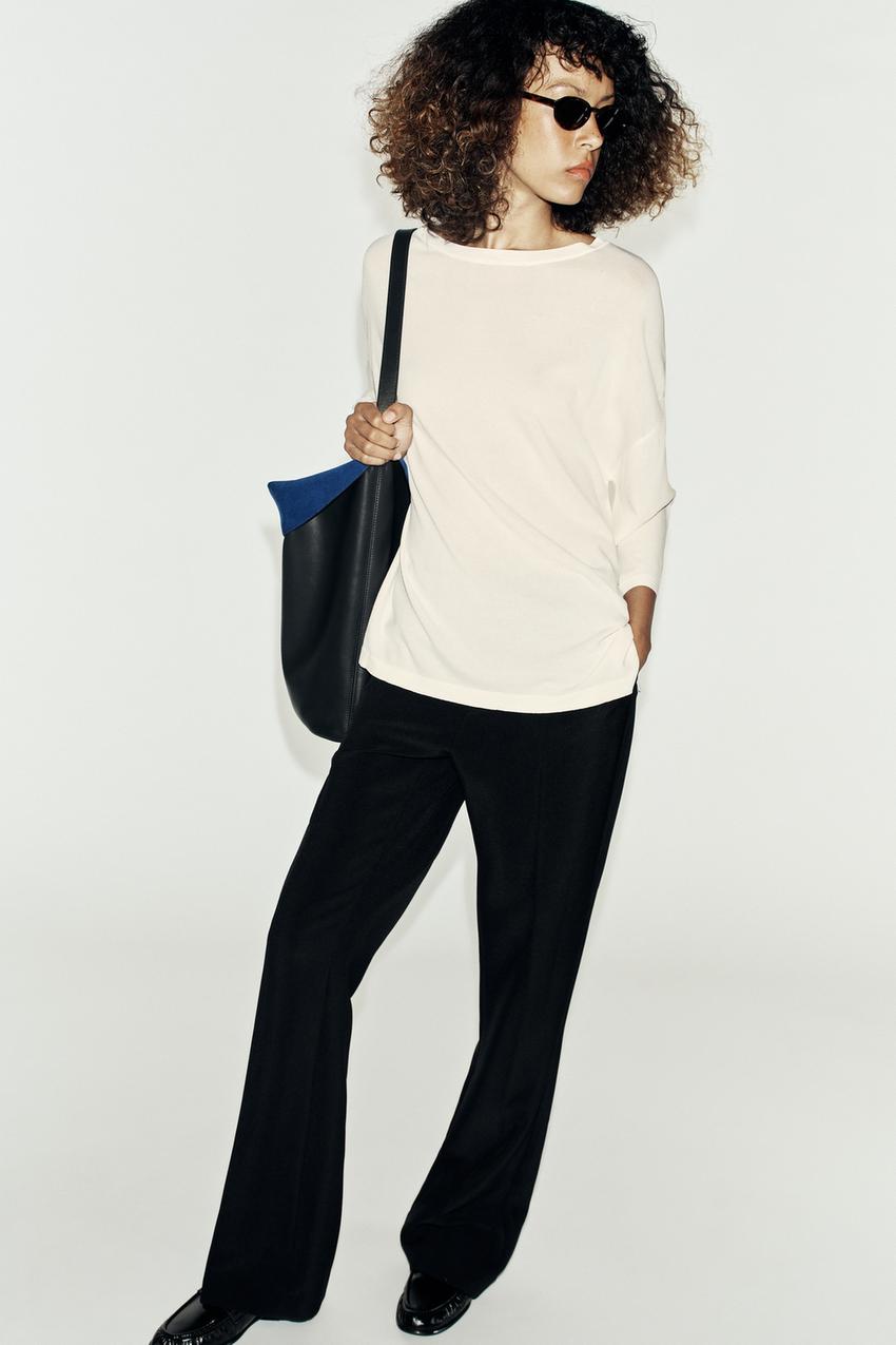 ZARA THREE-QUARTER SLEEVE KNIT TOP — photo 2