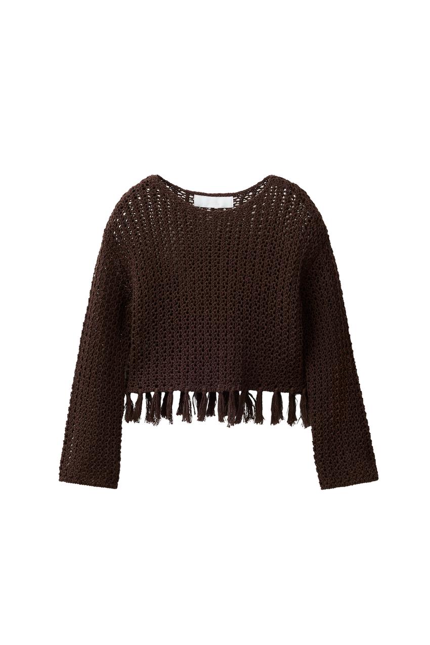 ZARA FRINGED KNIT JUMPER — photo 3