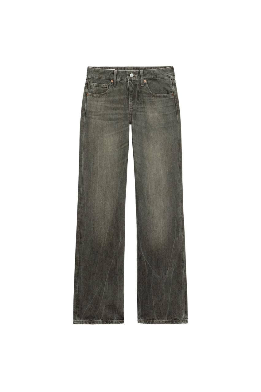 ZARA TRF LOW-RISE WIDE-LEG JEANS — photo 3